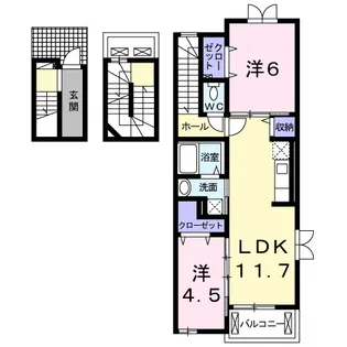 ベェル・フィオーレ【3階】の間取り