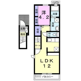 エバーグリーンC【2階】の間取り