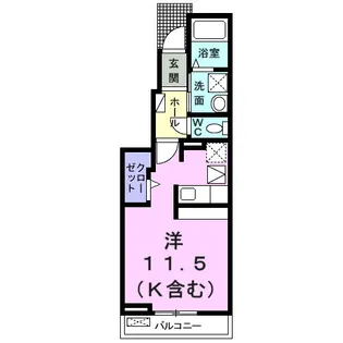 エバーグリーンC【1階】の間取り
