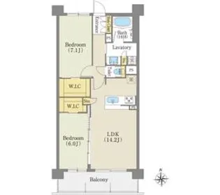 アデグランツ藤が丘【308号室】の間取り