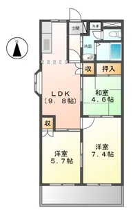 ガーデンコーポANO【1階】の間取り