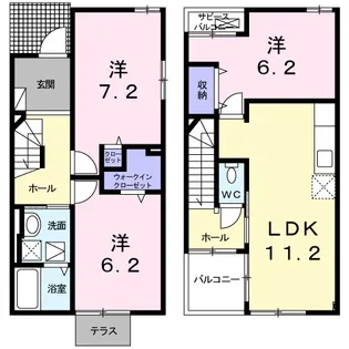 ウエスト・モイⅦ【1階】の間取り
