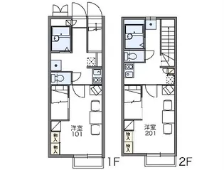 レオパレス縄手【205号室】の間取り