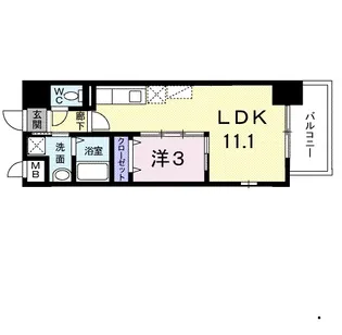 ルピナス天神【5階】の間取り