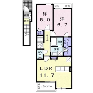 スズランA【2階】の間取り