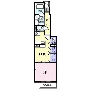 アビタシオン御馬A【1階】の間取り