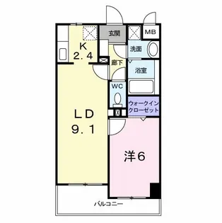 スカイシャトレ柚須【9階】の間取り