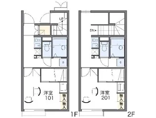 レオパレスディアコートA【106号室】の間取り