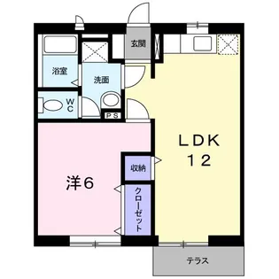 ピュアフレグランス【1階】の間取り