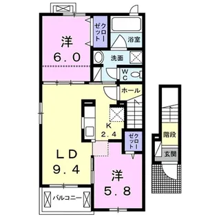 ラ・テール A【2階】の間取り
