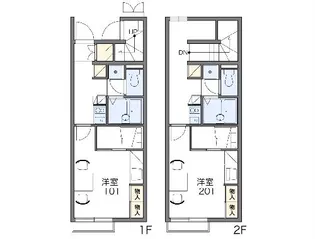 レオパレスアムールⅢ【203号室】の間取り
