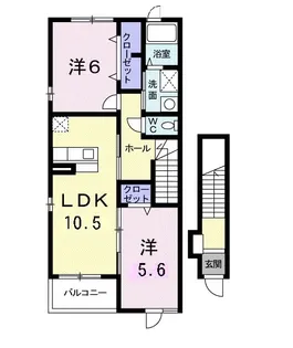サンフラワーB【2階】の間取り