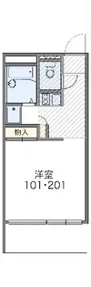 レオパレスNANAKIⅡ【101号室】の間取り