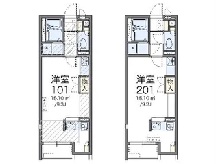 レオネクストアベンチュリン【204号室】の間取り