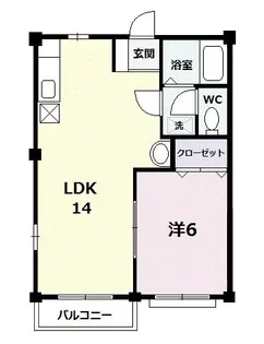 レーベンハイツ【1階】の間取り