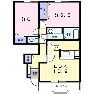 エアリー・ガーデンD【1階】の間取り