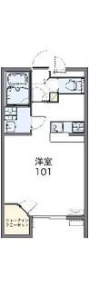 レオネクストキューブ赤代【103号室】の間取り