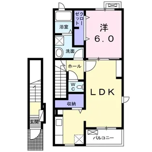 コンフォート夕顔【2階】の間取り