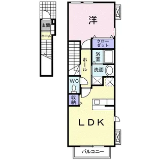 サニーハイムⅡ【2階】の間取り