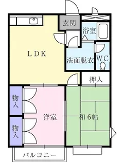 エリールおかもと12号【2階】の間取り