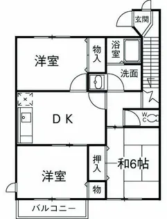 グランパルク カナメ 壱番館【2階】の間取り