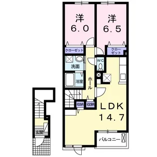 リヤン ド ファミーユ【2階】の間取り