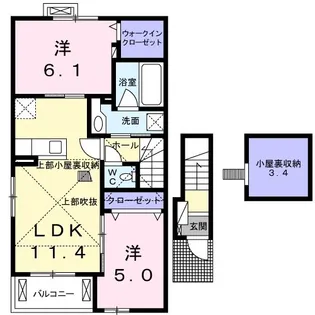 ダイアリーⅡ【2階】の間取り