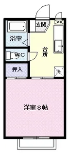 レーベンハイツB【2階】の間取り