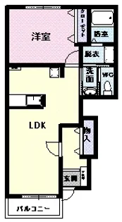 クレイン ファミリアA【1階】の間取り
