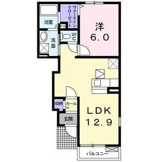 ホワイト・プレセアA【1階】の間取り