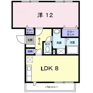 クリアヴィレッジE【3階】の間取り