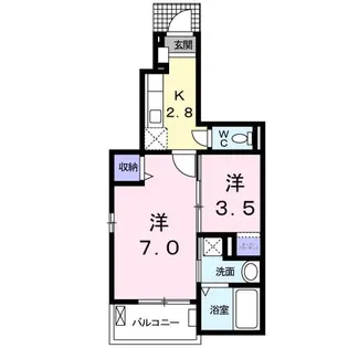 カーサプラシードⅡ【1階】の間取り
