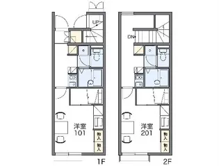 レオパレスメゾンT C【205号室】の間取り