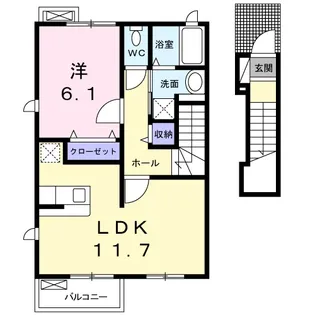 アルワクトC【2階】の間取り