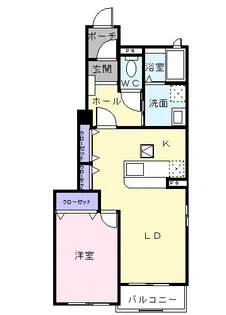 プレーザントハウスE【1階】の間取り