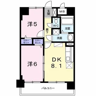スカイシャトレ空港南【2階】の間取り