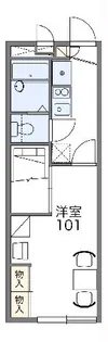 レオパレスサウス宇都宮【204号室】の間取り