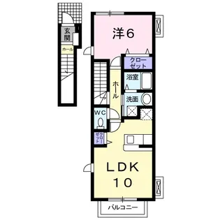 モーニング・サンA【2階】の間取り
