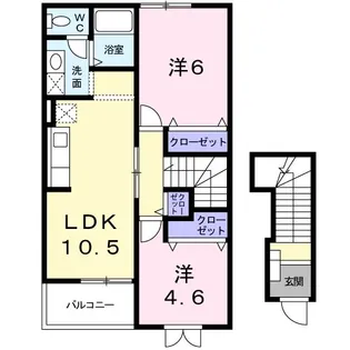 チェリーブロッサムC【2階】の間取り