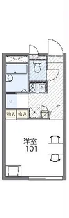 レオパレス横田新町【201号室】の間取り
