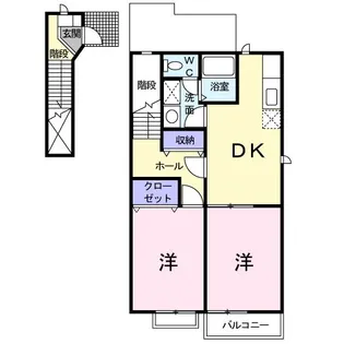 カーサエテルノA【2階】の間取り