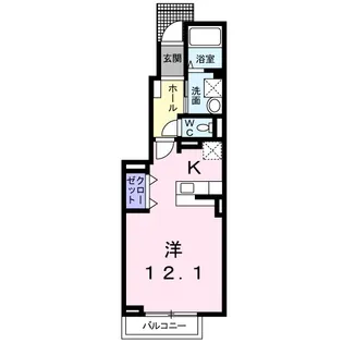 アルエットⅡ−B【1階】の間取り