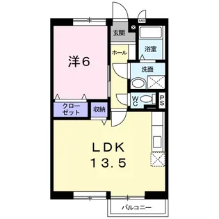 ファミールパレスA【1階】の間取り
