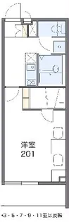 レオパレス宇都宮南【205号室】の間取り