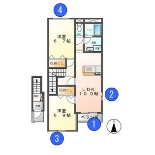 ローズパレス【2階】の間取り