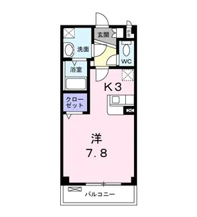 アイランド花月【2階】の間取り