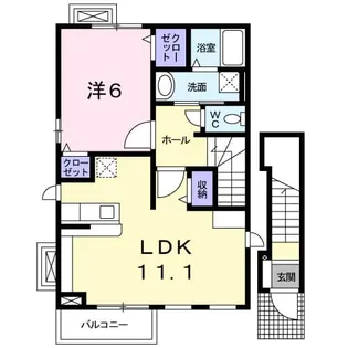 ラブリームーン【2階】の間取り