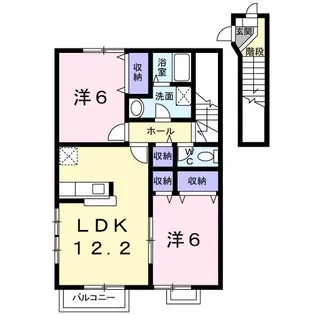 ヴィラコンフォートA【2階】の間取り