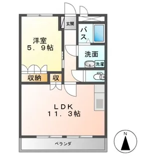 グランド・ソレイユ【1階】の間取り
