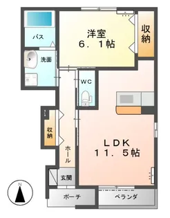 パーク アヴェニュー【1階】の間取り